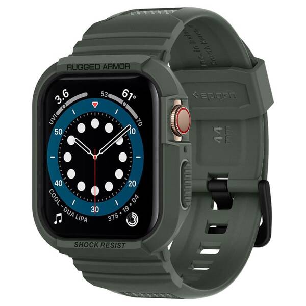 ETUI Z PASKIEM DO APPLE WATCH 45 MM / 44 MM SPIGEN RUGGED ARMOR PRO ZIELONE