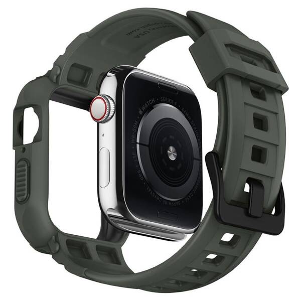 ETUI Z PASKIEM DO APPLE WATCH 45 MM / 44 MM SPIGEN RUGGED ARMOR PRO ZIELONE