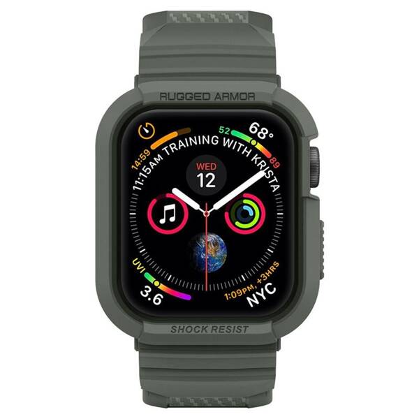 ETUI Z PASKIEM DO APPLE WATCH 45 MM / 44 MM SPIGEN RUGGED ARMOR PRO ZIELONE