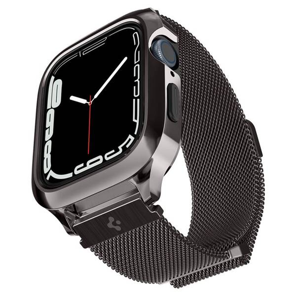 ETUI Z PASKIEM SPIGEN DO APPLE WATCH 9 / 8 / 7 45MM METAL FIT PRO GRAPHITE