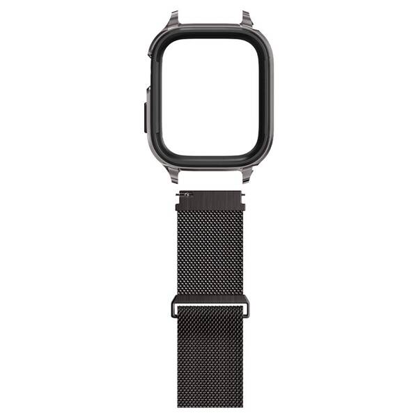 ETUI Z PASKIEM SPIGEN DO APPLE WATCH 9 / 8 / 7 45MM METAL FIT PRO GRAPHITE