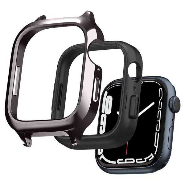 ETUI Z PASKIEM SPIGEN DO APPLE WATCH 9 / 8 / 7 45MM METAL FIT PRO GRAPHITE