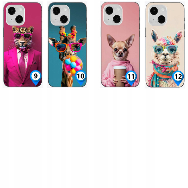 ETUI ZWIERZĘTA ANIMALS RÓŻNE WZORY CASE OBUDOWA AKRYL do IPHONE 13