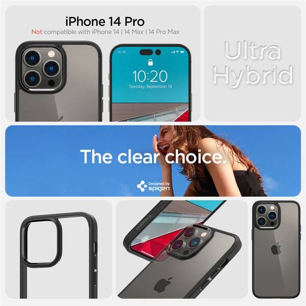 ETUI do IPHONE 14 PRO SPIGEN CRYSTAL HYBRID MATOWE