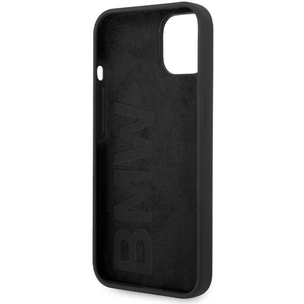 ETUI do IPHONE 15 / 14 / 13 BMW SILICONE METAL LOGO CZARNY