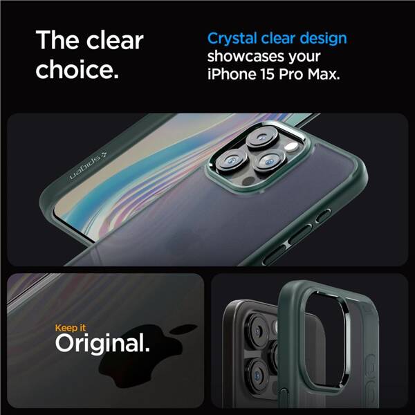 ETUI do IPHONE 15 PRO MAX SPIGEN CRYSTAL HYBRID