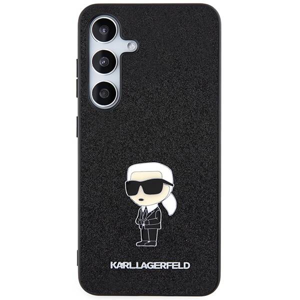 ETUI do SAMSUNG S24+ KARL LAGERFELD FIXED GLITTER IKONIK LOGO METAL CZARNE