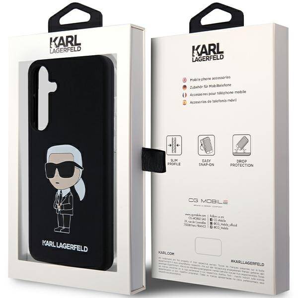 ETUI do SAMSUNG S24+ KARL LAGERFELD SILICONE IKONIK CZARNE