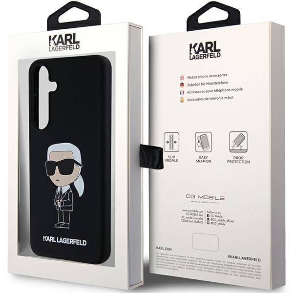 ETUI do SAMSUNG S24 S921 KARL LAGERFELD SILICONE IKONIK CZARNE