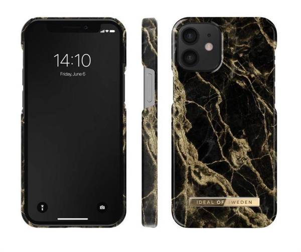 ETUI iDEAL FASHION CASE IPHONE 12 MINI - GOLDEN SMOKE MARBLE