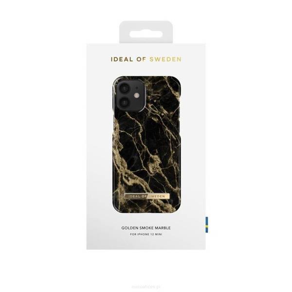 ETUI iDEAL FASHION CASE IPHONE 12 MINI - GOLDEN SMOKE MARBLE