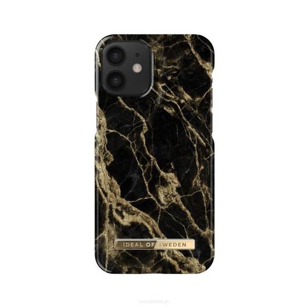 ETUI iDEAL FASHION CASE IPHONE 12 MINI - GOLDEN SMOKE MARBLE