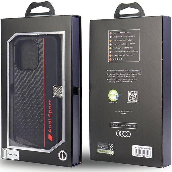 Etui Audi Carbon Fiber Stripe do iPhone 13 Pro / 13 6.1"  