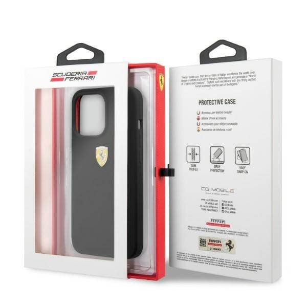 Etui Ferrari z MagSafe do iPhone 13 Pro Max 6,7" czarny