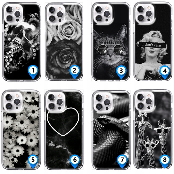 Etui LEO czarne różne wzory do iPhone 12 Pro