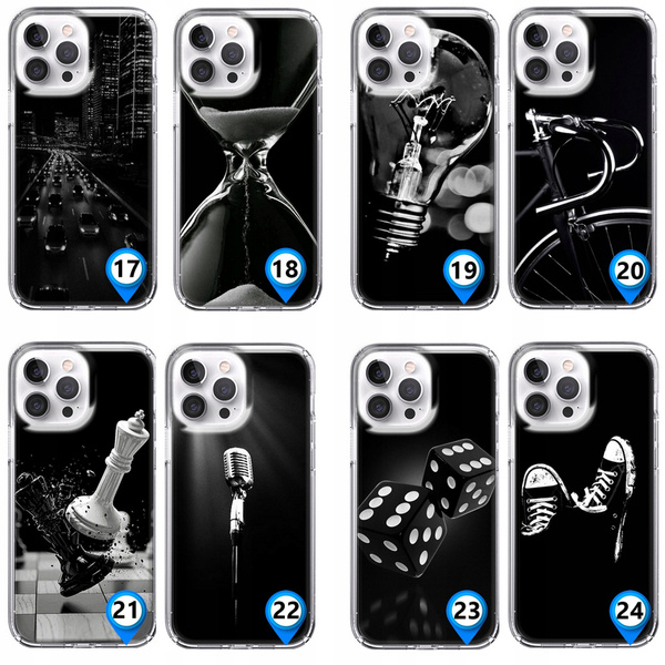 Etui LEO czarne różne wzory do iPhone 14 Pro
