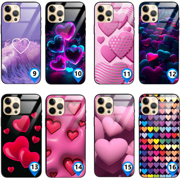 Etui akryl LEO serca różne wzory do iPhone 14 Pro