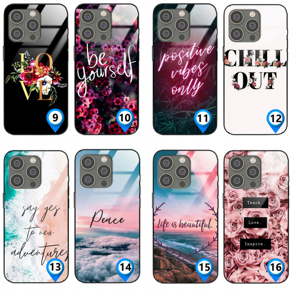 Etui akrylowe LEO cytaty różne wzory do iPhone 13 Pro Max