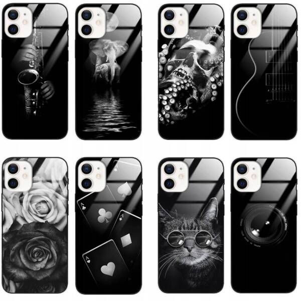 Etui akrylowe LEO czarne różne wzory do iPhone 11