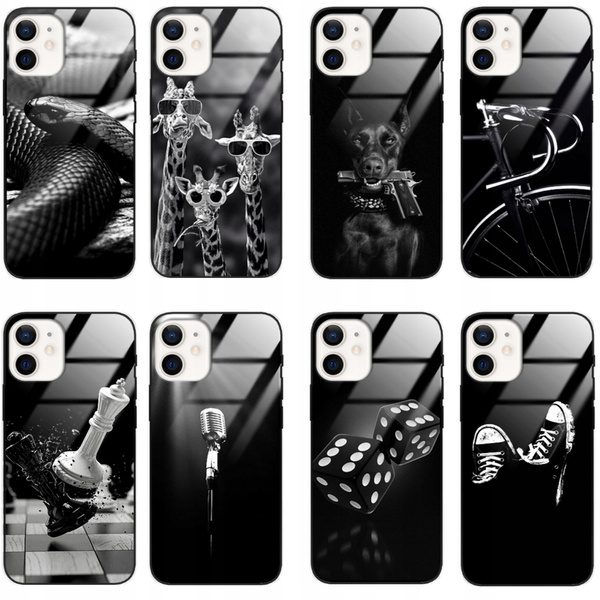 Etui akrylowe LEO czarne różne wzory do iPhone 11