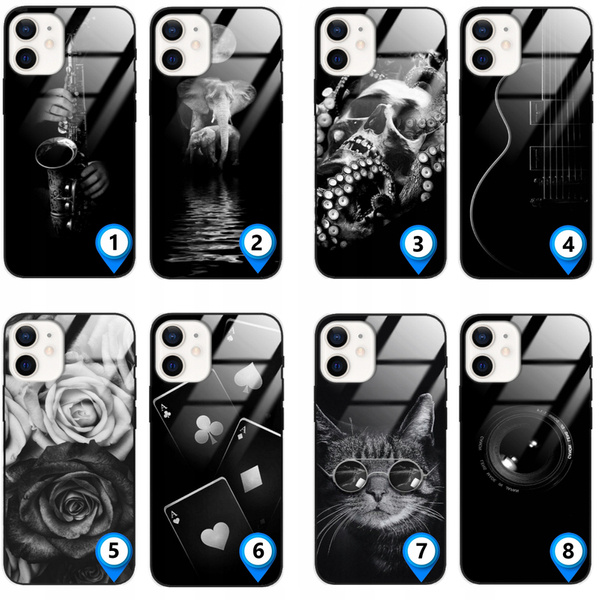 Etui akrylowe LEO czarne różne wzory do iPhone 11