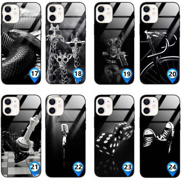 Etui akrylowe LEO czarne różne wzory do iPhone 11