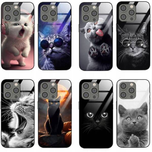 Etui akrylowe LEO koty różne wzory do iPhone 15 Pro Max