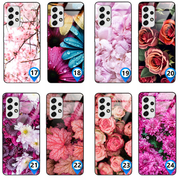 Etui akrylowe LEO kwiaty flowers różne wzory do Galaxy A32