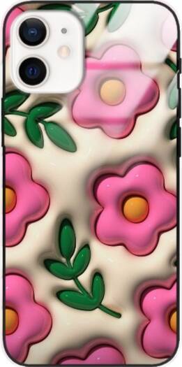 Etui akrylowe LEO kwiaty różne wzory do iPhone 12
