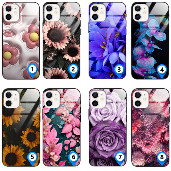 Etui akrylowe LEO kwiaty różne wzory do iPhone 12 Mini