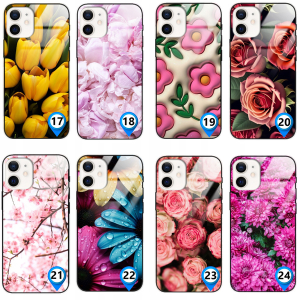 Etui akrylowe LEO kwiaty różne wzory do iPhone 12 Mini