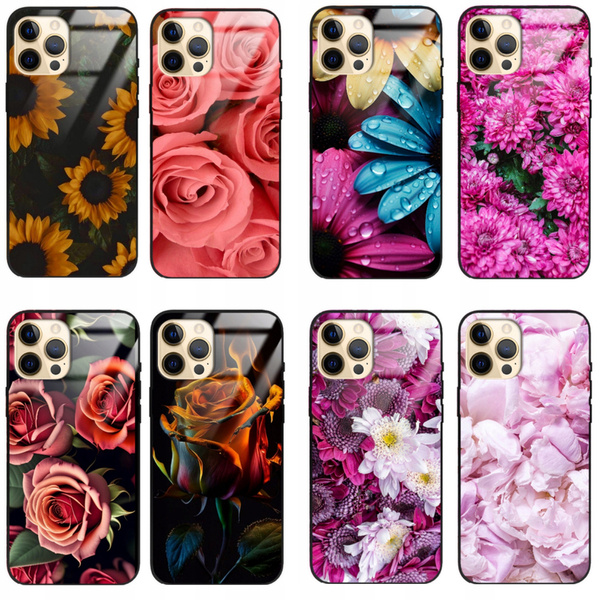 Etui akrylowe LEO kwiaty różne wzory do iPhone 12 Pro Max