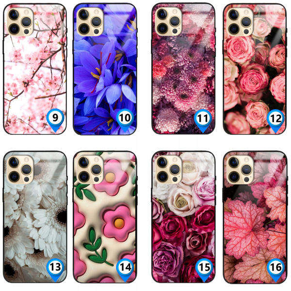 Etui akrylowe LEO kwiaty różne wzory do iPhone 12 Pro Max