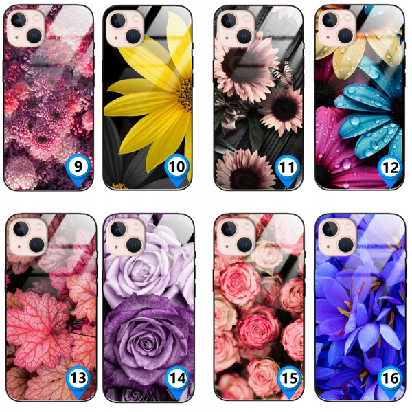 Etui akrylowe LEO kwiaty różne wzory do iPhone 13