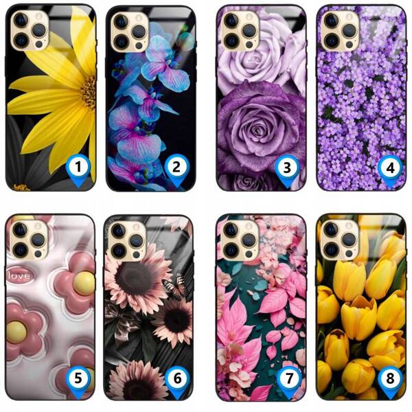 Etui akrylowe LEO kwiaty różne wzory do iPhone 14 Pro