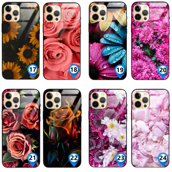 Etui akrylowe LEO kwiaty różne wzory do iPhone 14 Pro