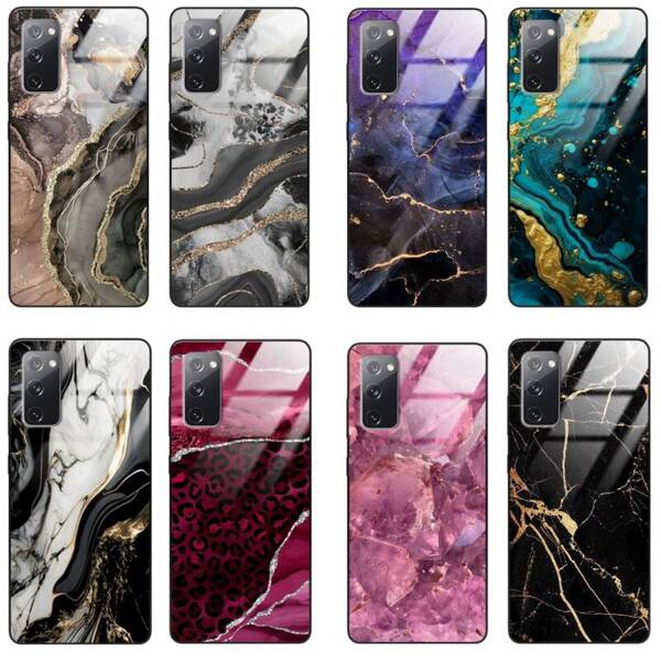 Etui akrylowe LEO marmur marble glamour różne wzory do Galaxy S20 FE