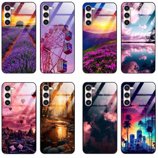 Etui akrylowe LEO natura widoki sunset różne wzory do Galaxy A13 5G