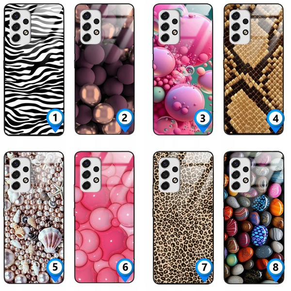 Etui akrylowe LEO tekstury zebra animals różne wzory do Galaxy A32