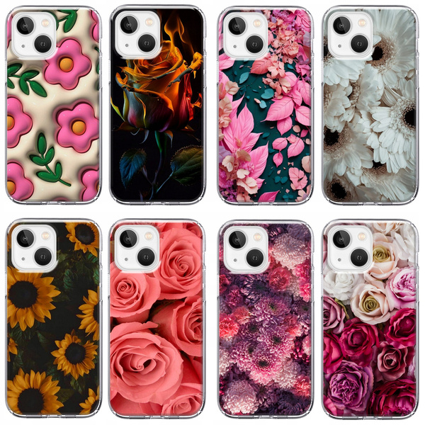 Etui leo kwiaty różne wzory do iPhone 15 Plus