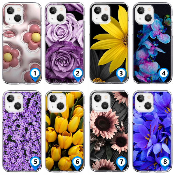 Etui leo kwiaty różne wzory do iPhone 15 Plus