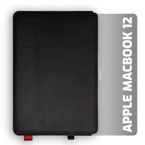 Etui na laptop skórzane LEO Master do Apple Macbook 12 czarne