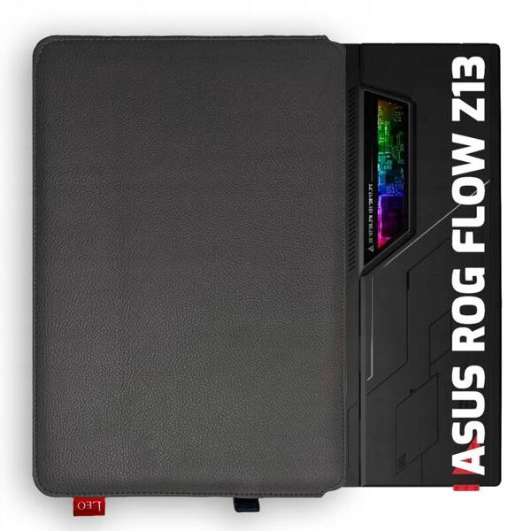 Etui na laptop skórzane LEO Master do Asus ROG Flow X13 szare