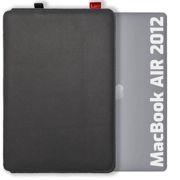 Etui na laptop skórzane LEO Master do Macbook Air 2012 czarne