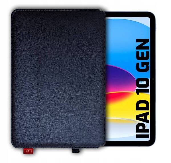 Etui na tablet skórzane LEO Master do Apple iPad 10 gen niebieskie