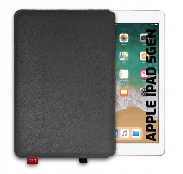 Etui na tablet skórzane LEO Master do Apple iPad 5 gen szare