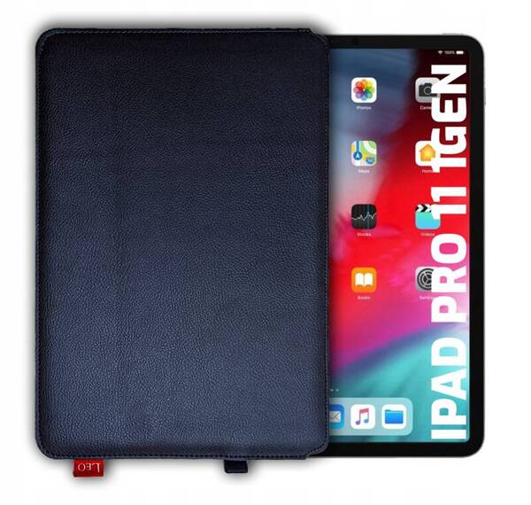 Etui na tablet skórzane LEO Master do Apple iPad Pro 11 1 gen niebieskie