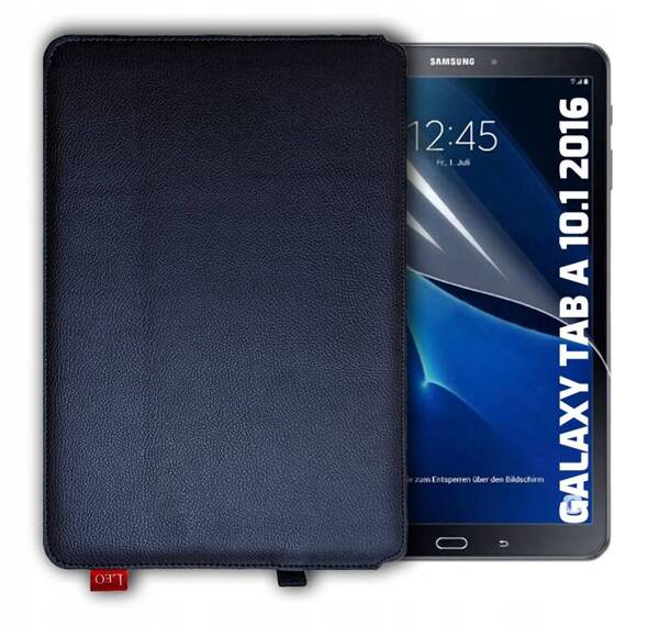 Etui na tablet skórzane LEO Master do Galaxy Tab A 10.1 2016 niebieskie
