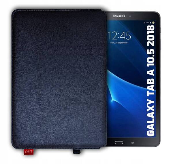 Etui na tablet skórzane LEO Master do Galaxy Tab A 10.5 2018 niebieskie