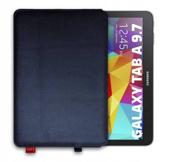 Etui na tablet skórzane LEO Master do Galaxy Tab A 9.7 niebieskie